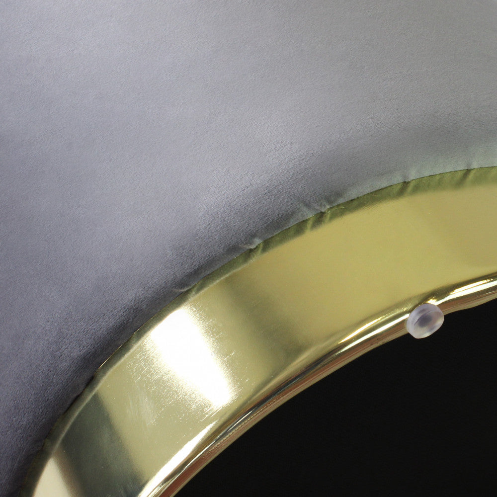 Pouf contenitore Villas rotondo in velluto grigio scuro Ø 37