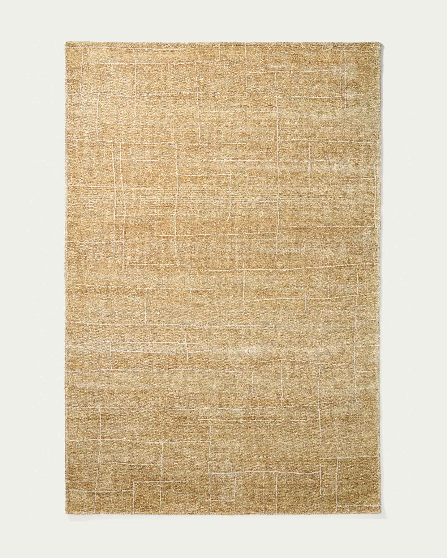 Tappeto Eloda in lana e viscosa senape 200 x 300 cm