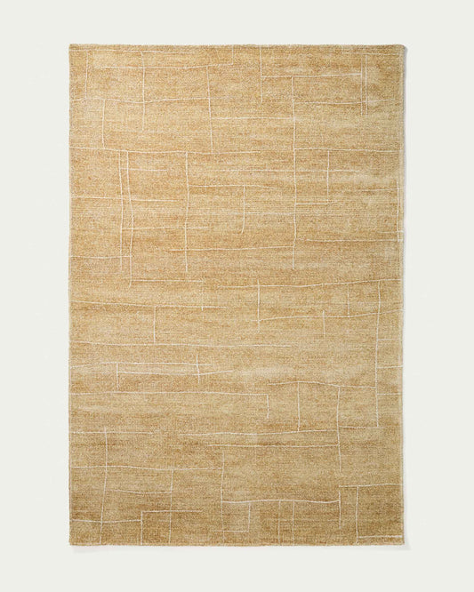 Tappeto Eloda in lana e viscosa senape 200 x 300 cm