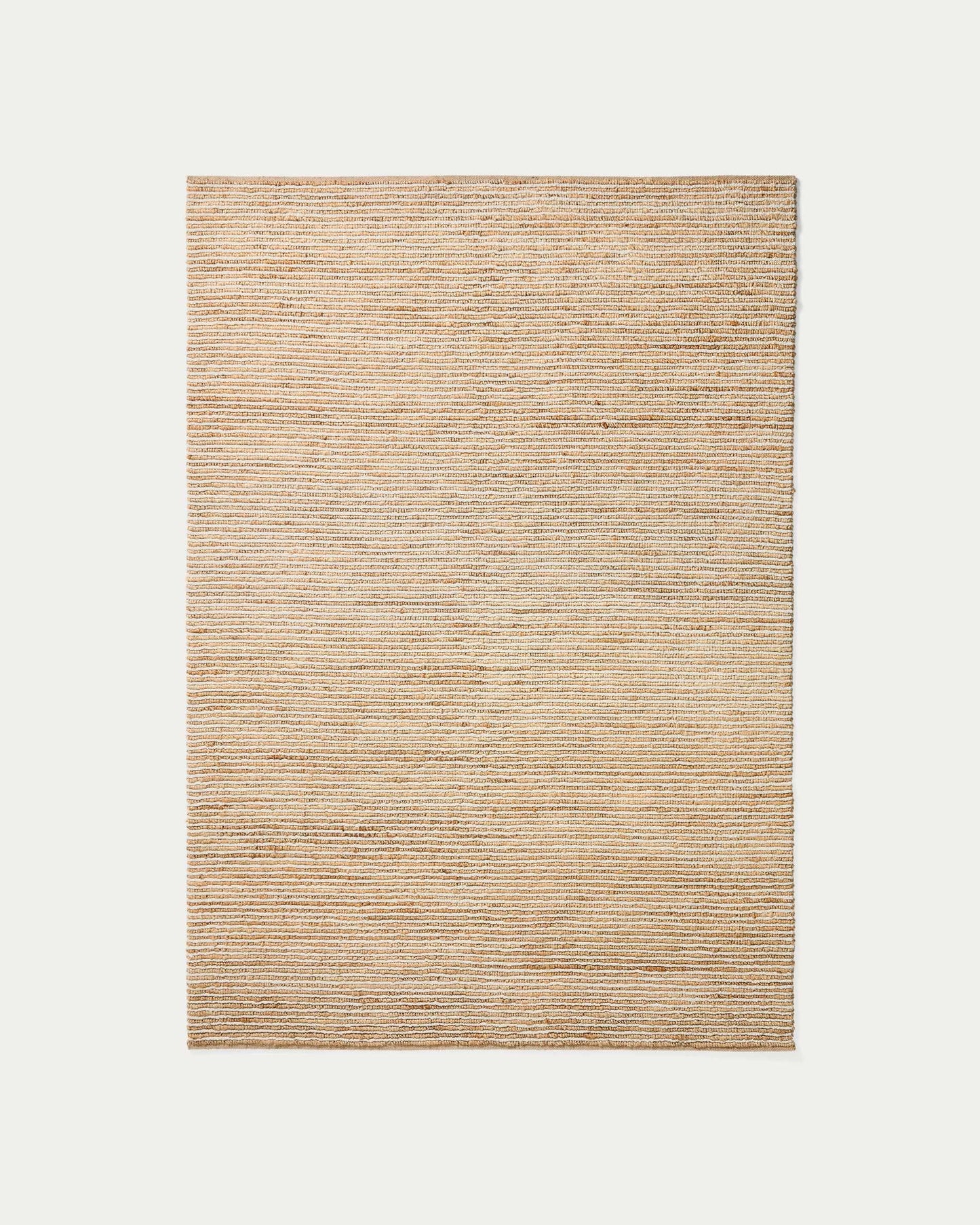 Tappeto Derule in iuta e lana beige 230 x 160 cm