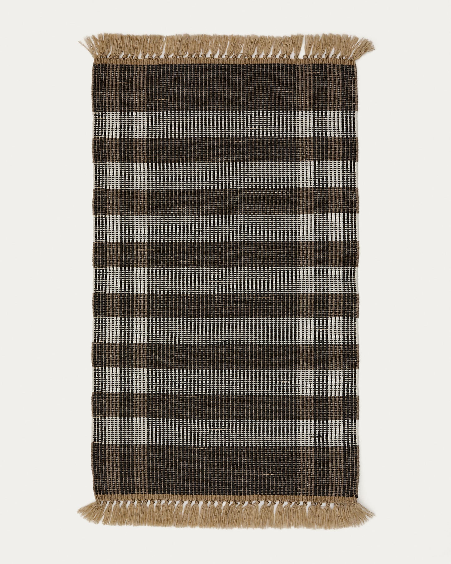 Tappeto Barani in fibre sintetiche marrone e nero 60 x 90 cm