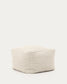 Pouf Mascarell in cotone e poliestere bianco 60 x 60 cm