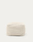 Pouf Mascarell in cotone e poliestere bianco 60 x 60 cm