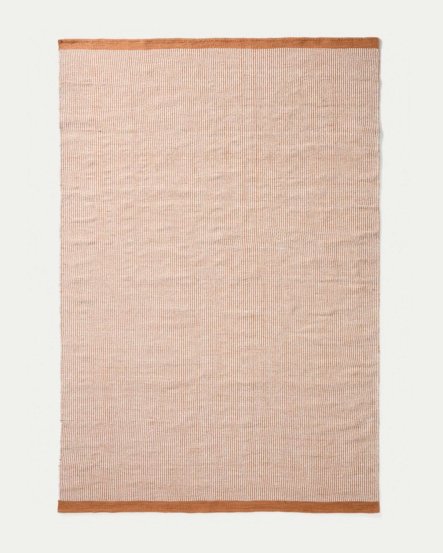Tappeto Tinei 100% PET a righe arancione 200 x 300 cm