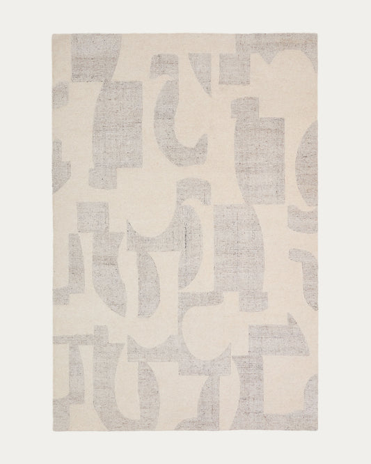 Tappeto Norela in misto lana jacquard grigio 300 x 200 cm
