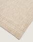 Tappeto Dalena in lana jacquard a righe beige 230 x 160 cm