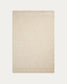 Tappeto Dalena in lana jacquard a righe beige 230 x 160 cm