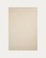 Tappeto Dalena in lana jacquard a righe beige 230 x 160 cm