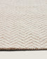 Tappeto Calira in lana jacquard intrecciata beige 230 x 160 cm
