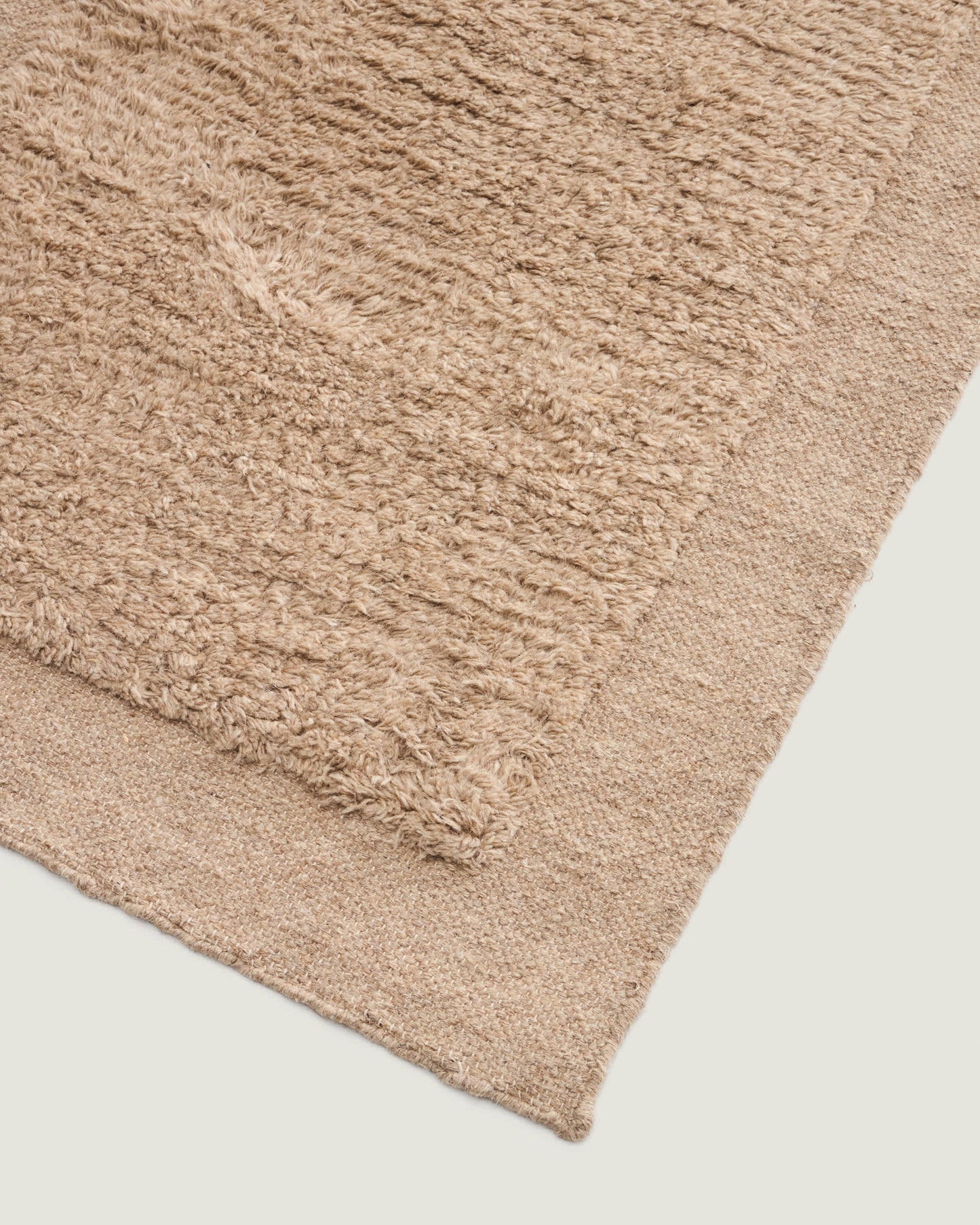 Passatoia Marely in lana beige 200 x 80 cm