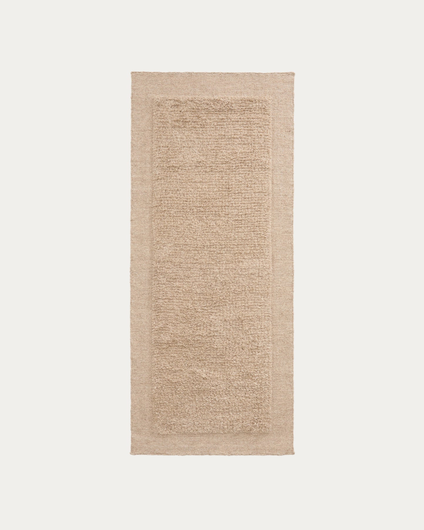 Passatoia Marely in lana beige 200 x 80 cm