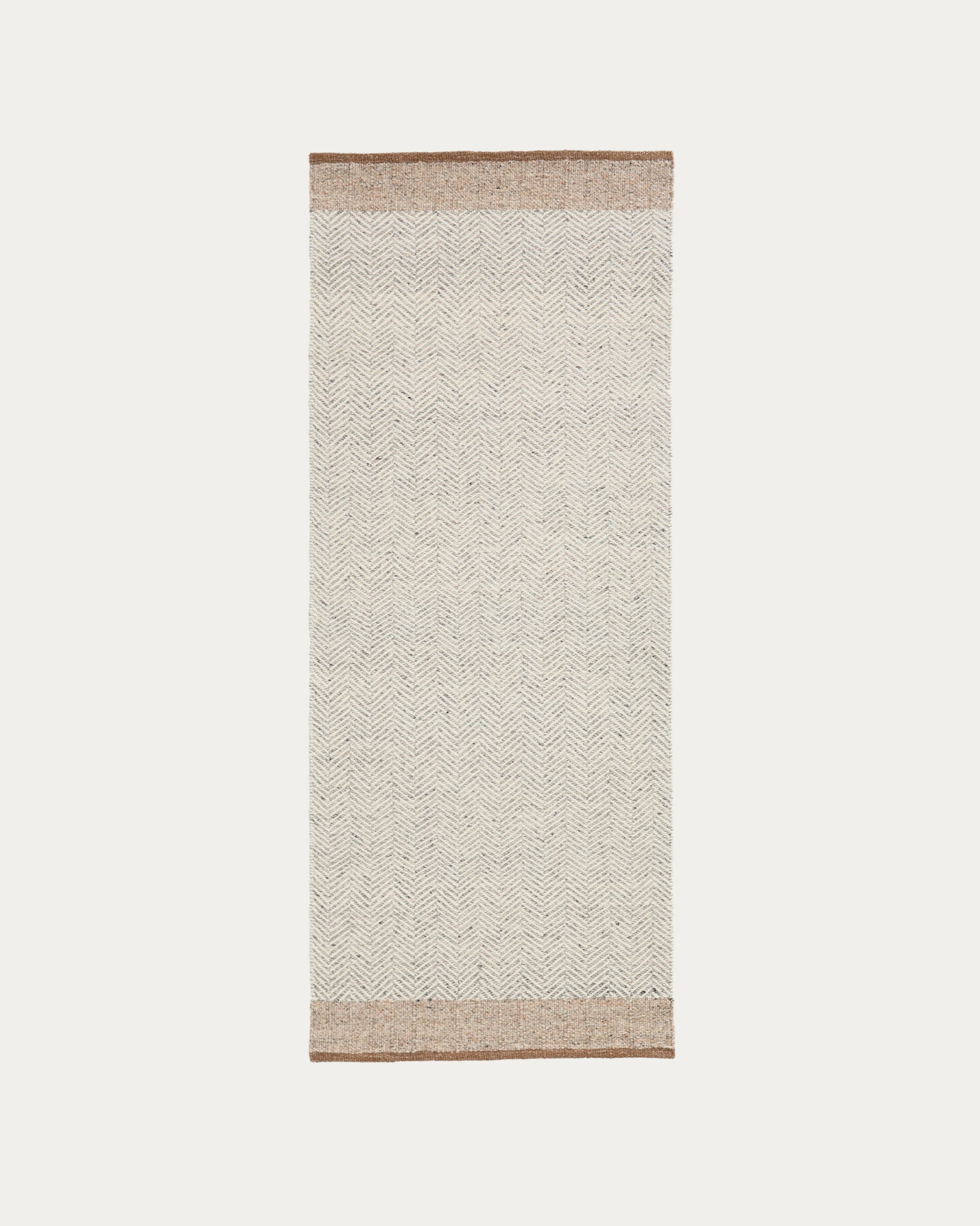 Passatoia Nifelia jacquard in lana beige 160 x 230 cm
