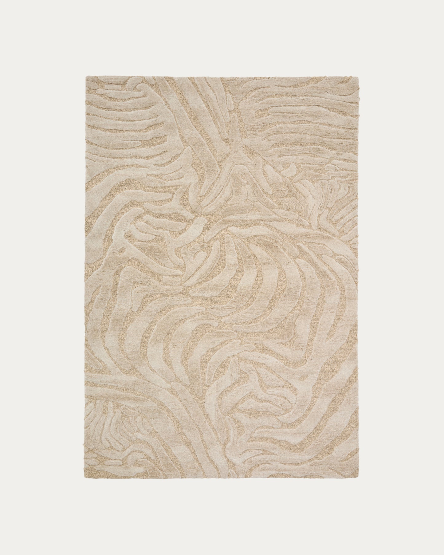 Tappeto Tribet in lana jacquard zebra 160 x 230 cm