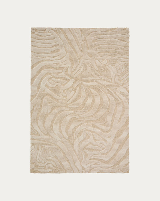 Tappeto Tribet in lana jacquard zebra 160 x 230 cm