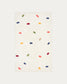 Tappeto Epifania in 100% cotone bianco con pois multicolore 150 x 200 cm
