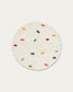 Tappeto rotondo Epifania 100% cotone bianco con pois multicolore Ø 100 cm