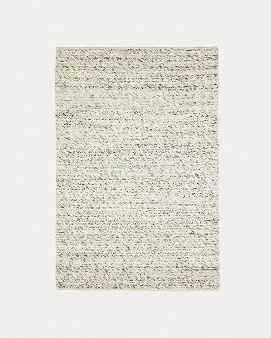 Tappeto Manilva in lana e cotone marrone 200 x 300 cm
