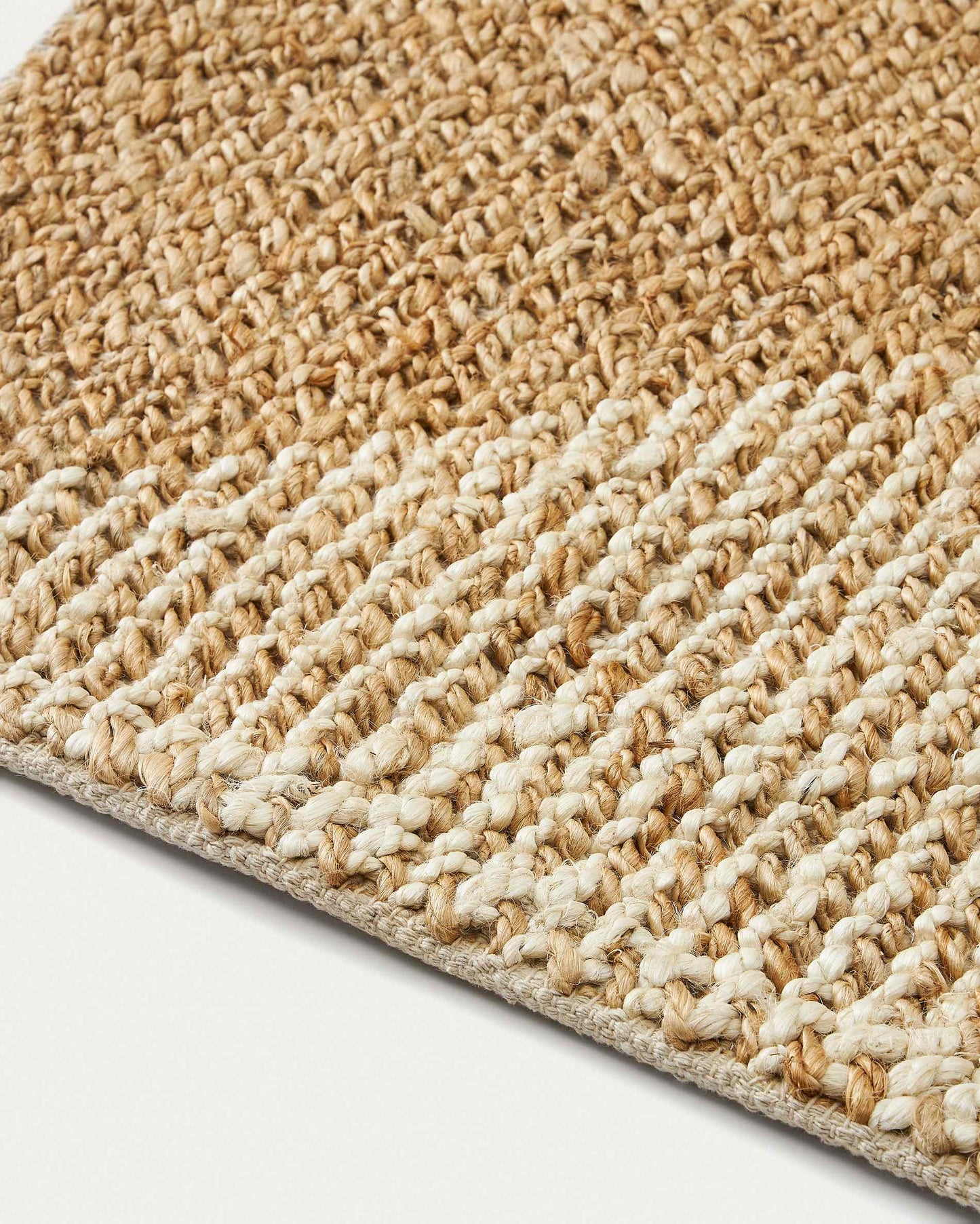 Tappeto Maelan in juta e cotone a quadretti naturale 160 x 230 cm
