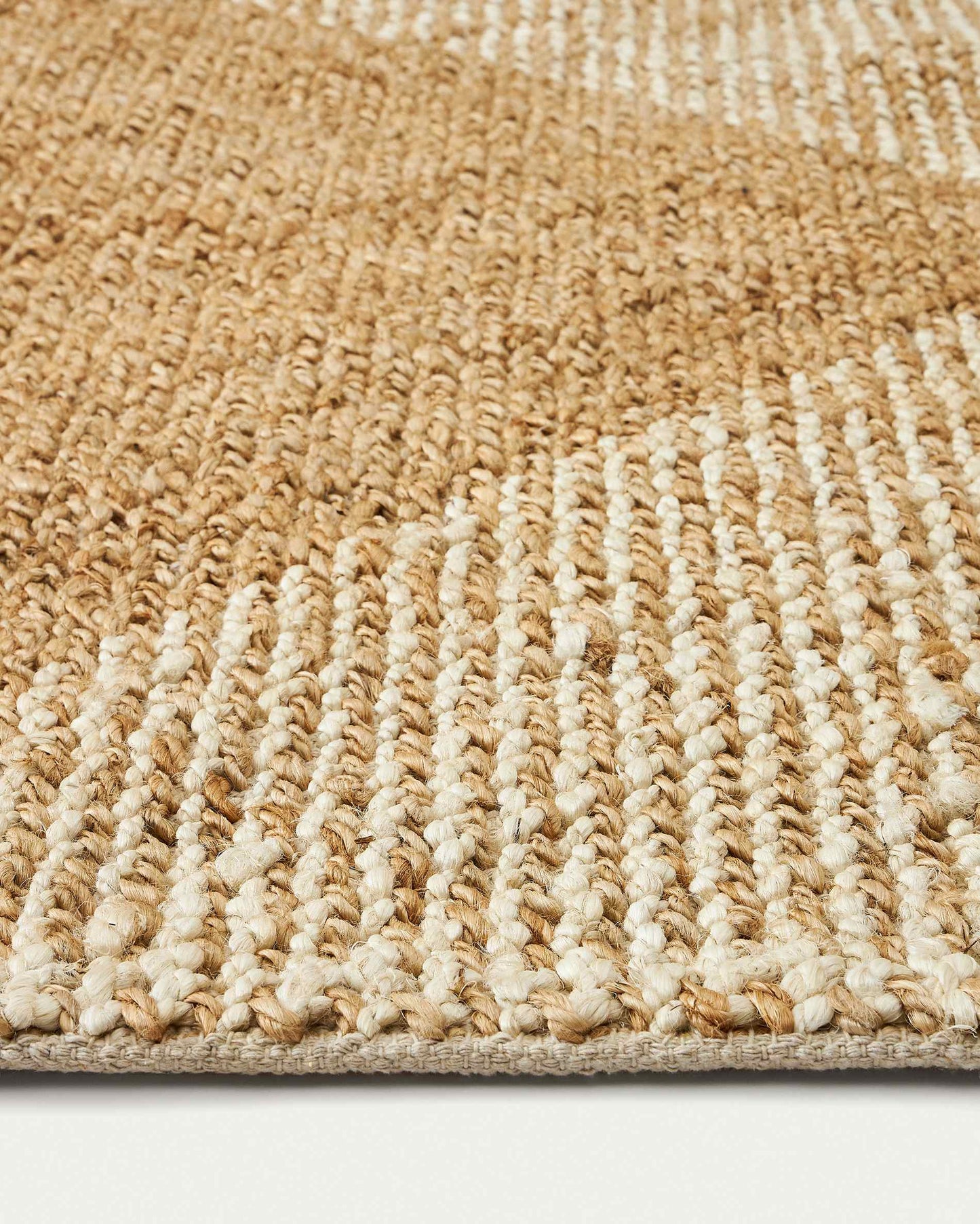Tappeto Maelan in juta e cotone a quadretti naturale 160 x 230 cm