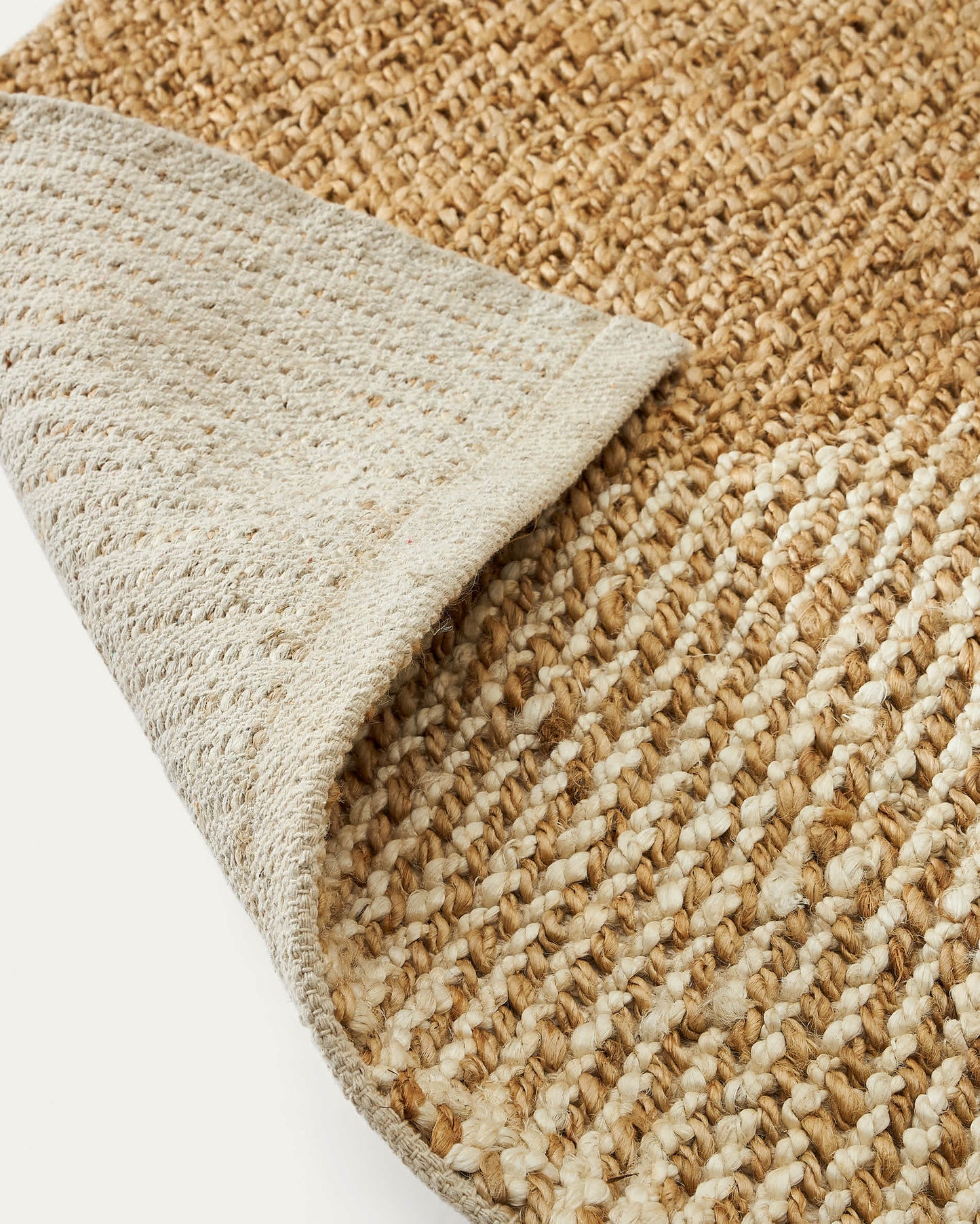 Tappeto Maelan in juta e cotone a quadretti naturale 160 x 230 cm