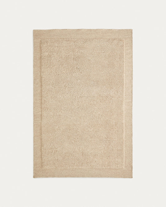 Tappeto Marely in lana beige 160 x 230 cm