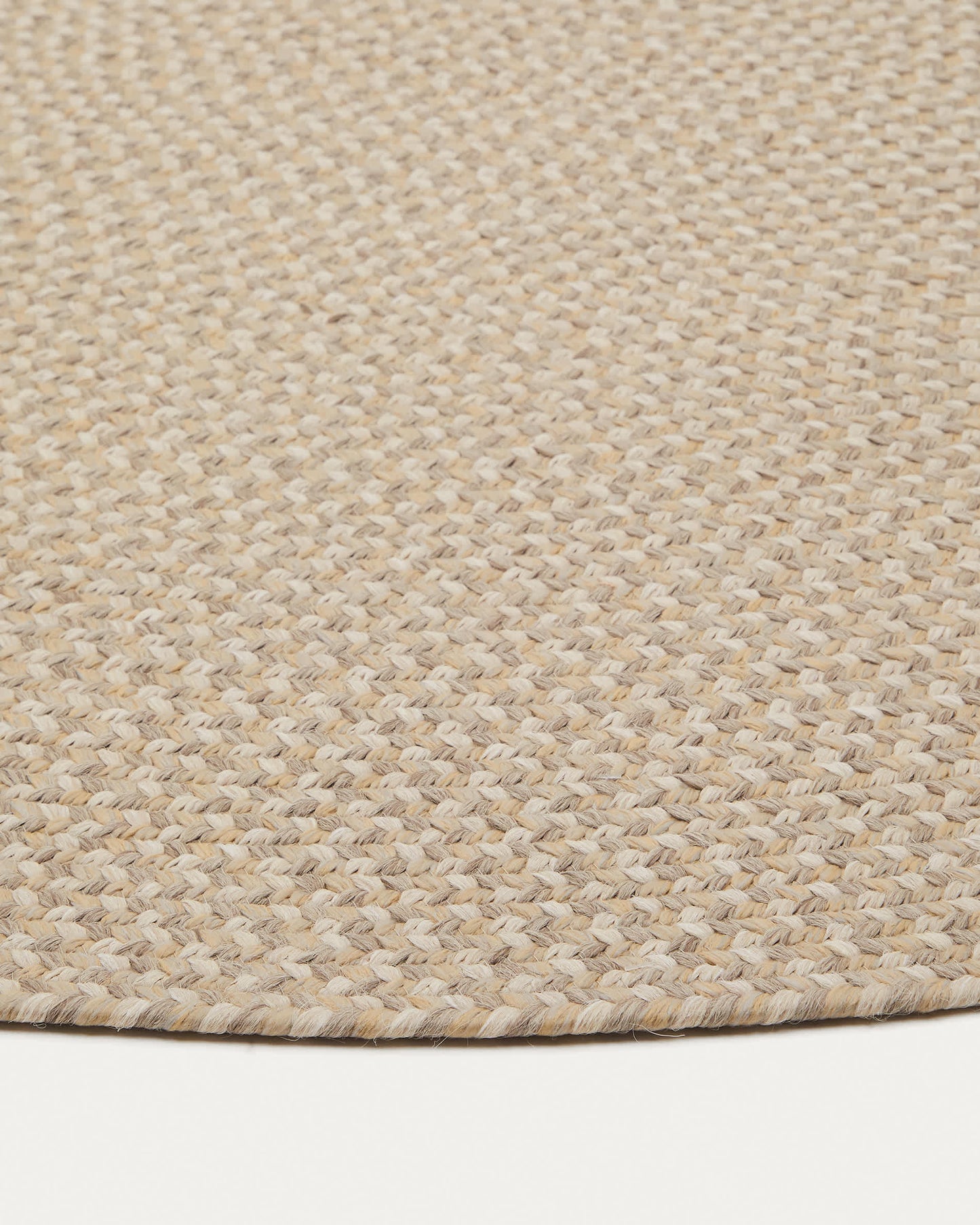 Tappeto ovale Rodhe 100% PET beige 160 x 230 cm