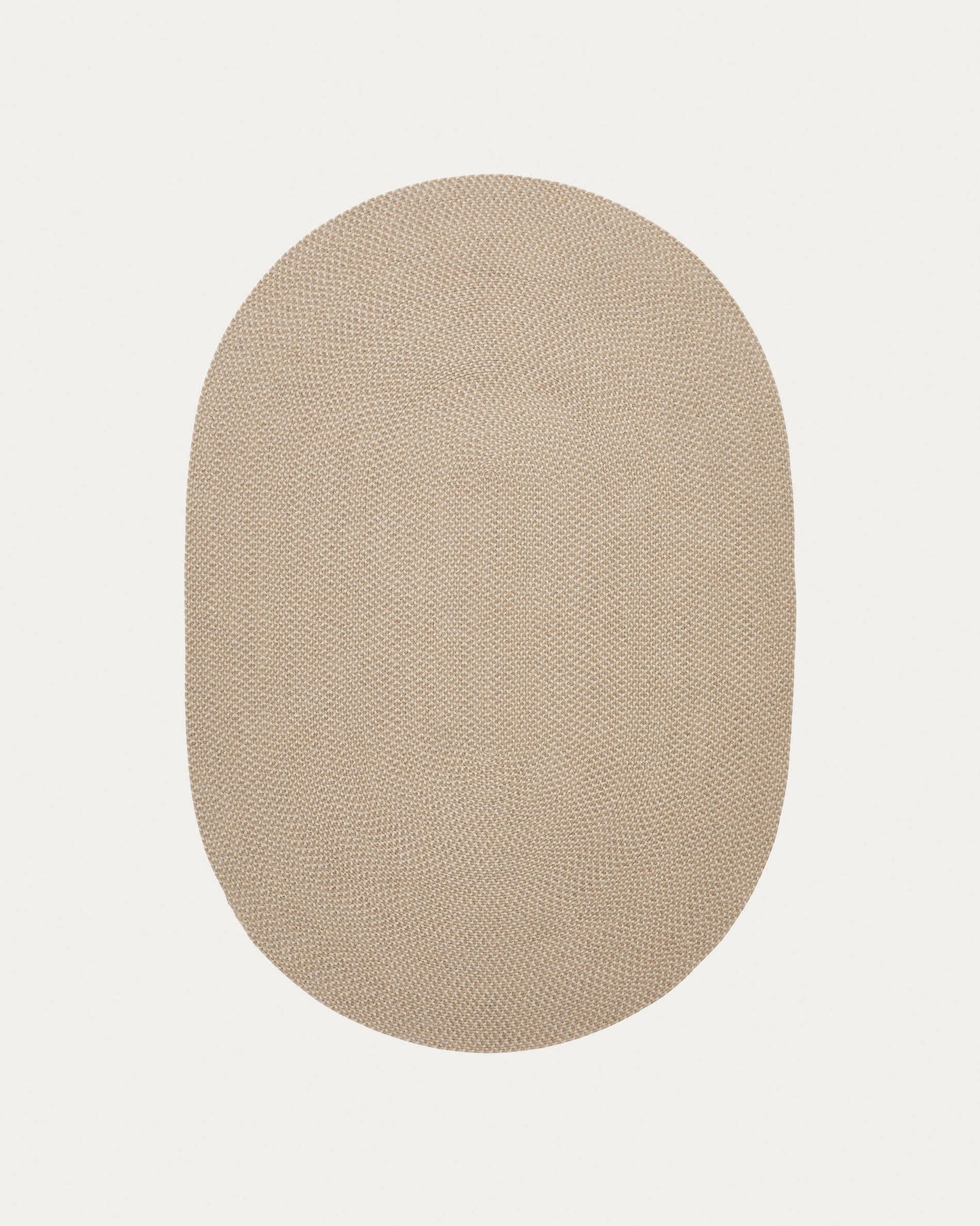 Tappeto ovale Rodhe 100% PET beige 160 x 230 cm