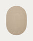 Tappeto ovale Rodhe 100% PET beige 160 x 230 cm