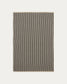 Tappeto Satanca in fibre sintetiche a righe beige e nere 160 x 230 cm