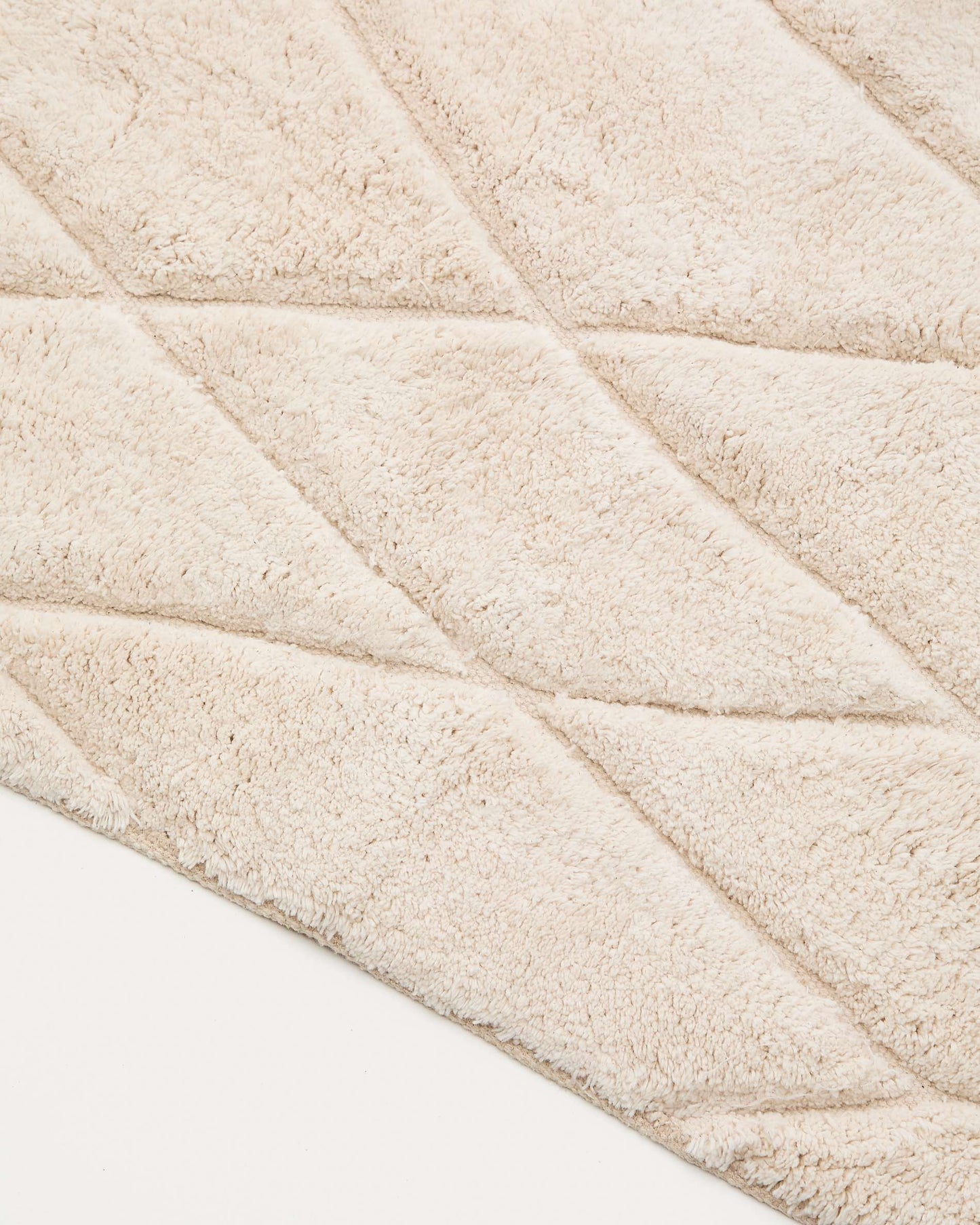 Tappeto Nyana da bagno di cotone bianco 50 x 70 cm