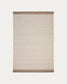 Tappeto Nifelia jacquard in lana beige 160 x 230 cm