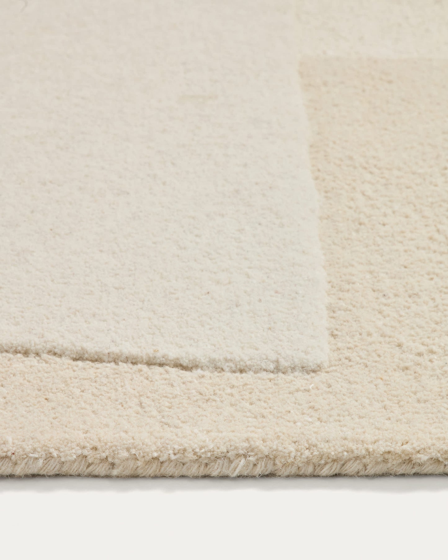 Tappeto Dennie in lana con motivo beige 160 x 230 cm