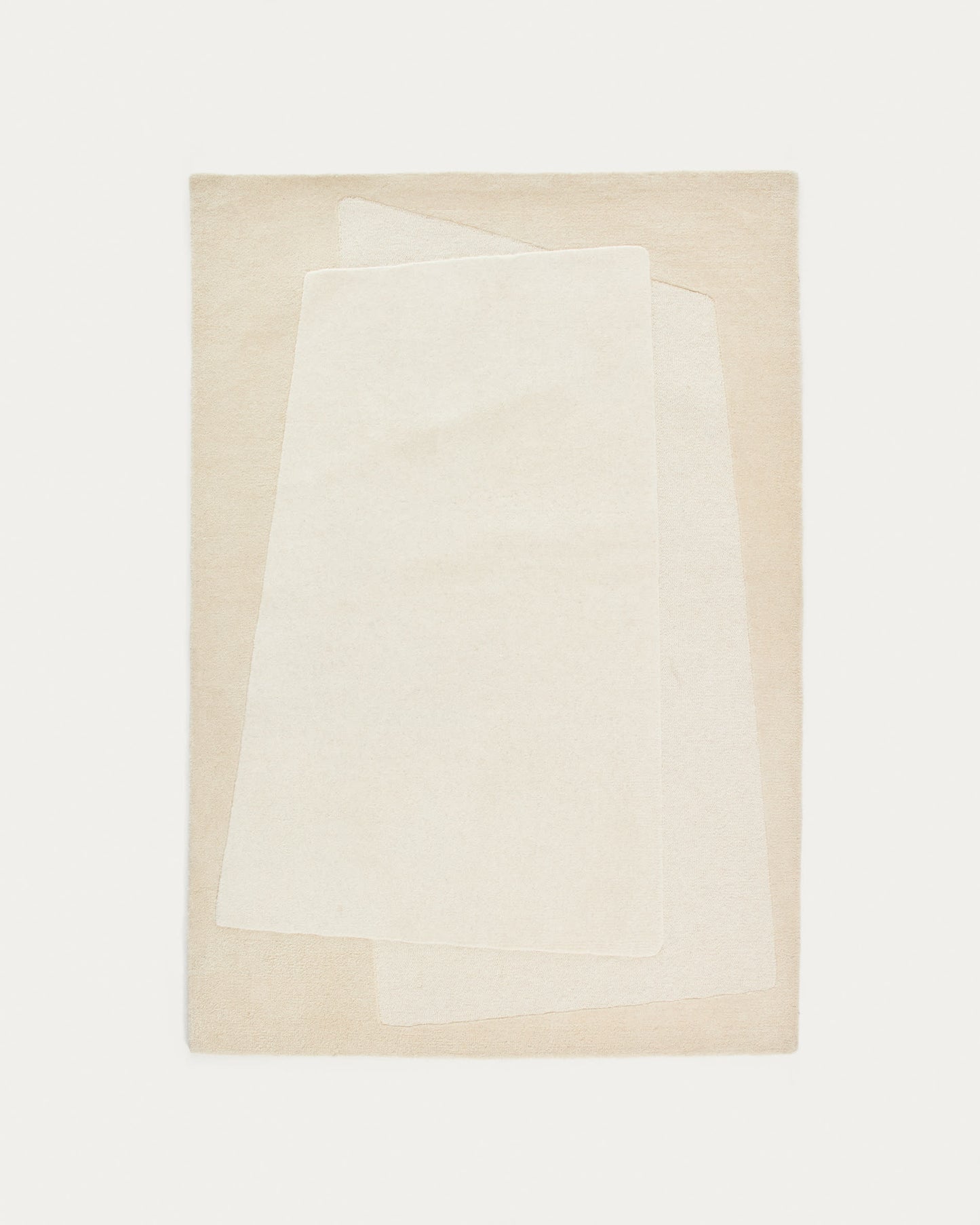 Tappeto Dennie in lana con motivo beige 160 x 230 cm
