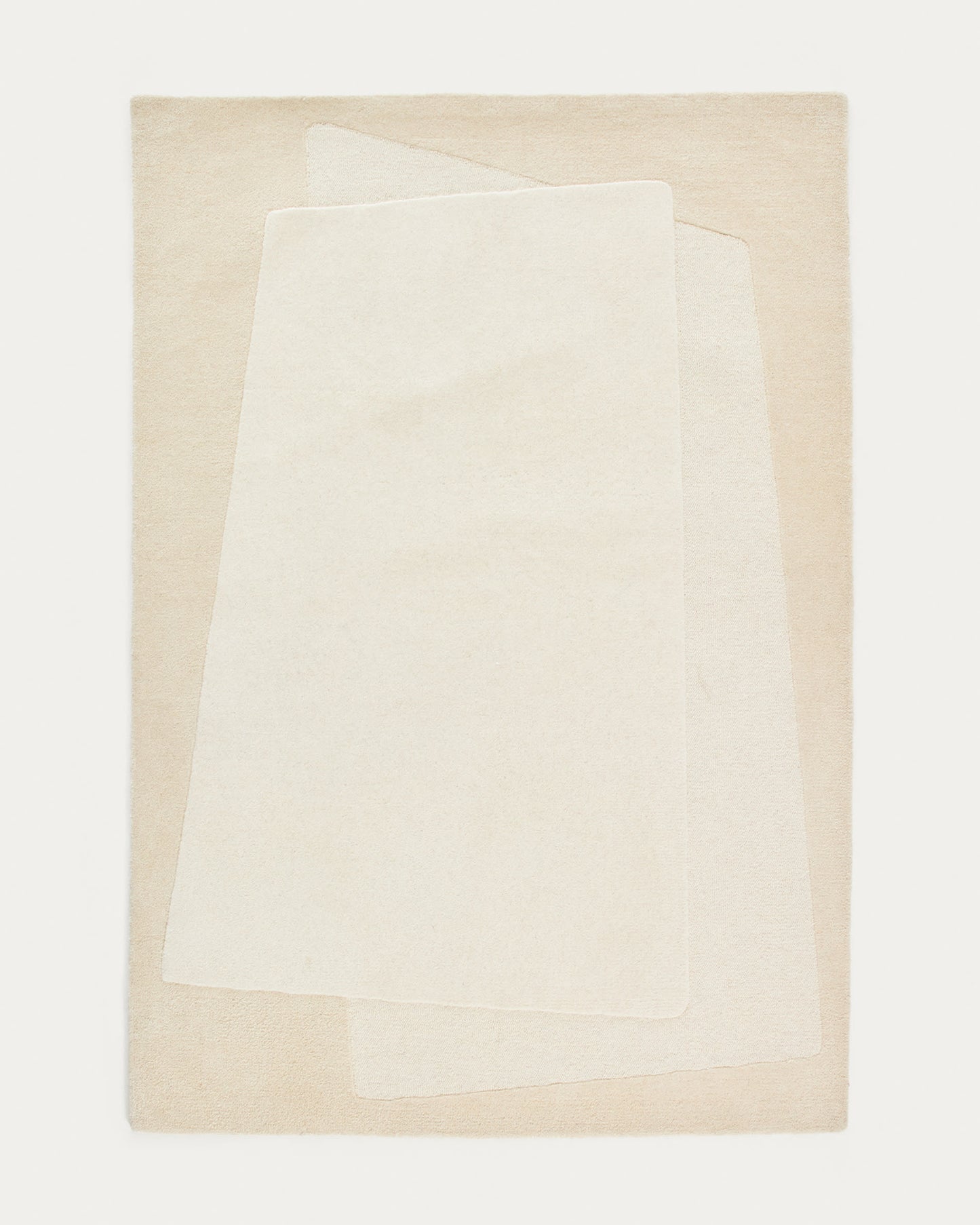 Tappeto Dennie in lana con motivo beige 200 x 300 cm