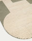 Tappeto Bralen in lana jacquard verde e beige 200 x 300 cm
