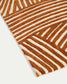 Tappeto Poreni in lana jacquard con contrasto beige 200 x 300 cm