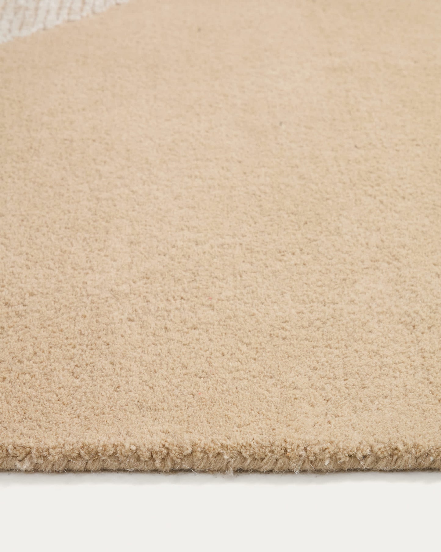 Tappeto Ivena in lana beige 200 x 300 cm