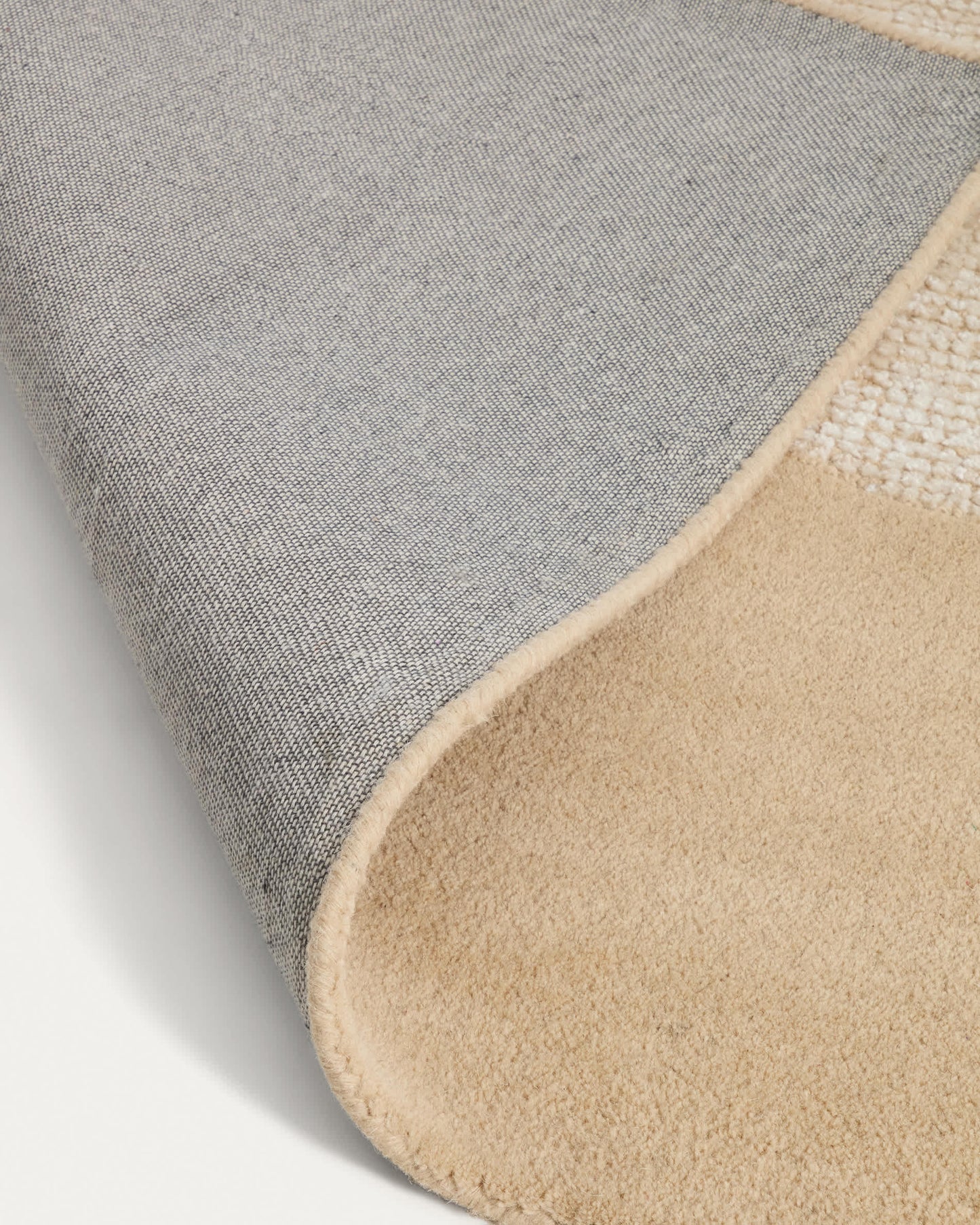 Tappeto Ivena in lana beige 200 x 300 cm