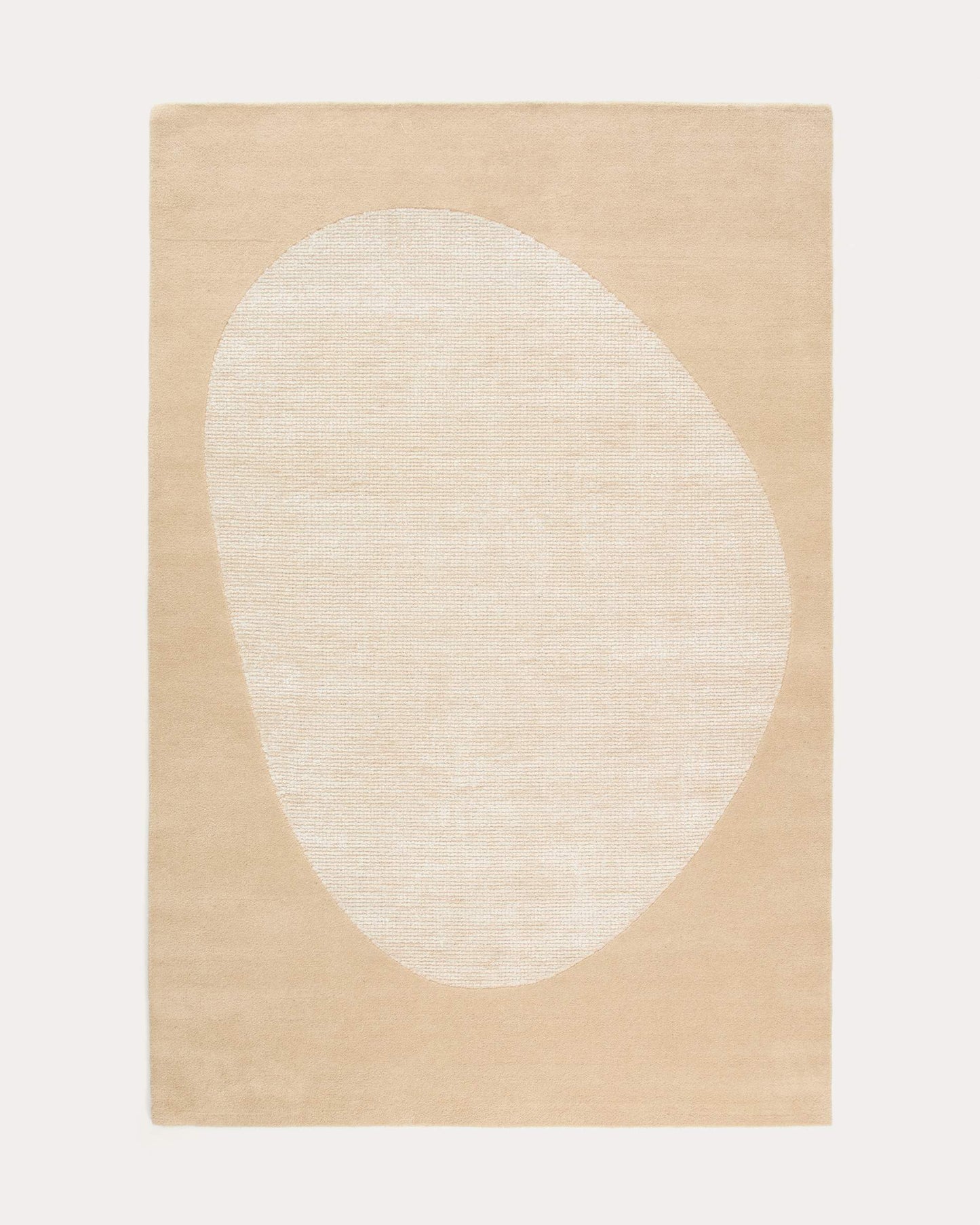 Tappeto Ivena in lana beige 200 x 300 cm