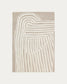Tappeto Colire in lana e viscosa beige 160 X 230 cm