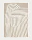 Tappeto Colire in lana e viscosa beige 200 X 300 cm