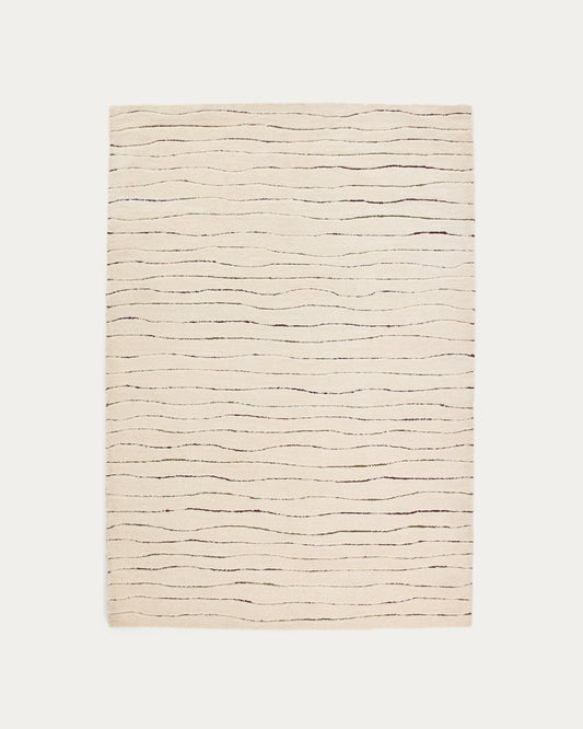 Tappeto Loram in effetto pelo beige 160 x 230 cm