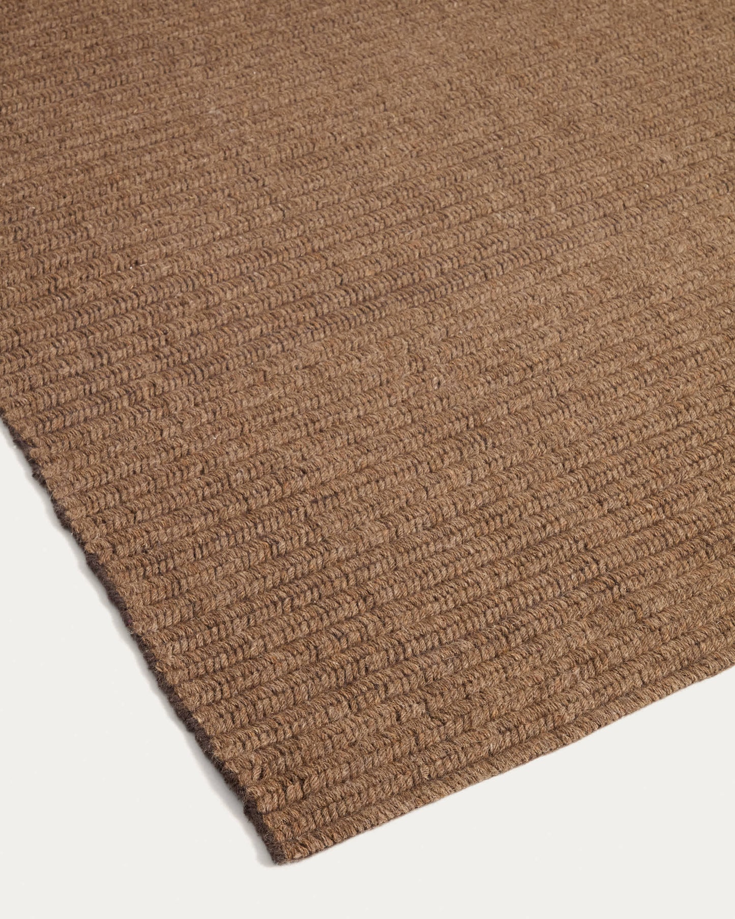 Tappeto IMERNA di lana marrone 160 x 230 cm