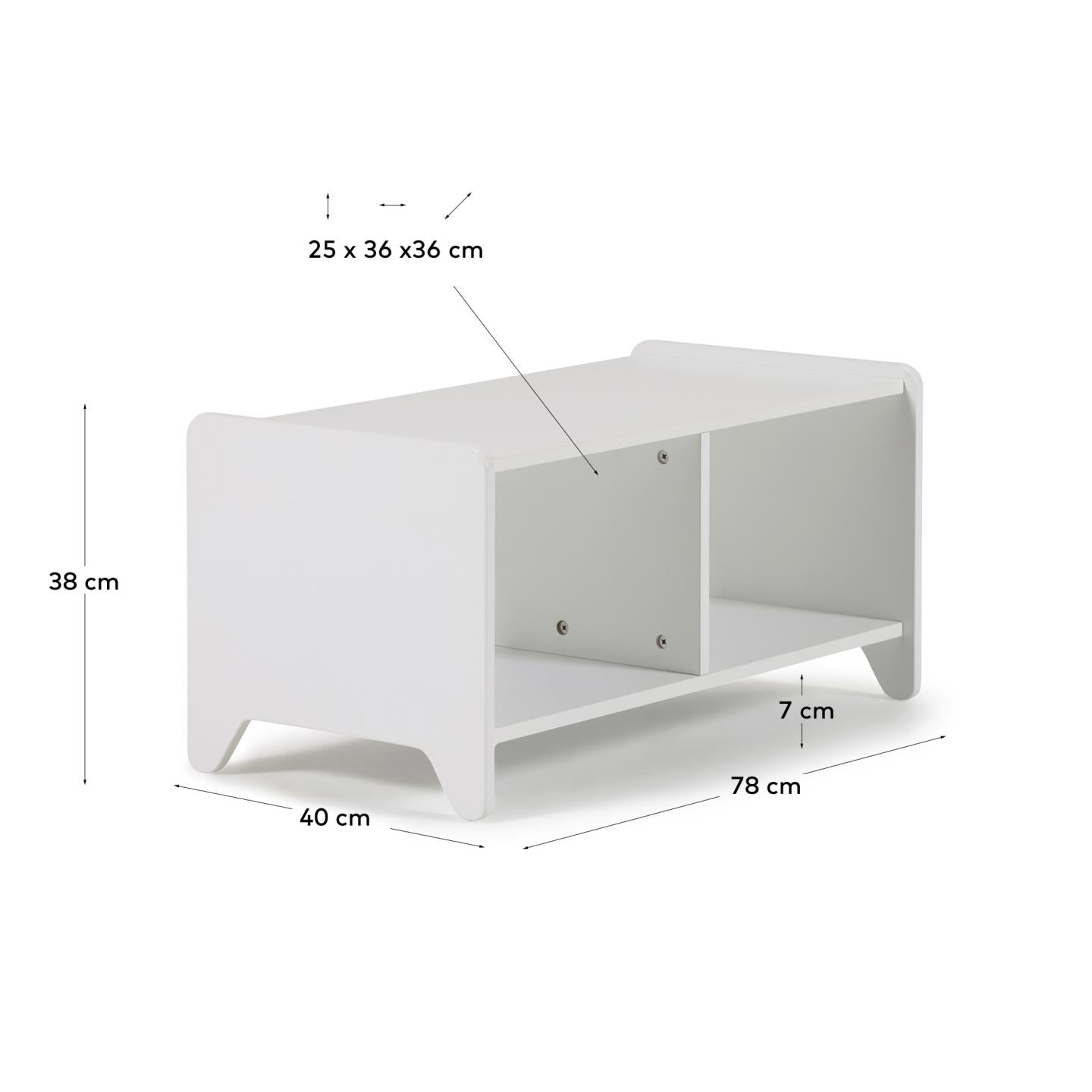 Mobile contenitore Nunila in MDF bianco 78 cm