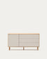 Credenza Anielle 1 anta 3 cassetti in legno massello e impiallacciato frassino 150 x 78 cm