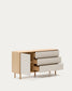 Credenza Anielle 1 anta 3 cassetti in legno massello e impiallacciato frassino 150 x 78 cm