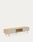 Mobile TV Anielle 2 ante in legno massello e impiallacciato frassino 180 x 41 cm