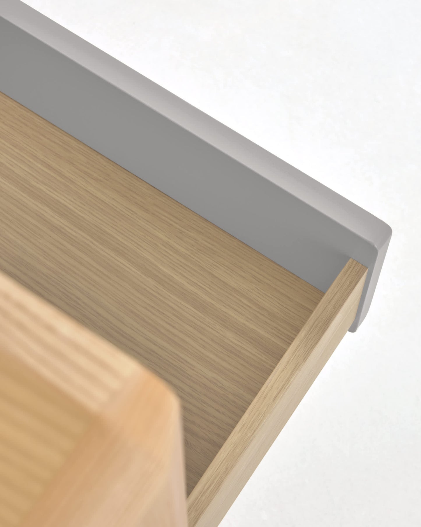 Comò Anielle 3 cassetti in legno massello e impiallacciato frassino 99 x 78,5 cm