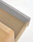 Comò Anielle 3 cassetti in legno massello e impiallacciato frassino 99 x 78,5 cm