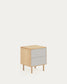 Comodino Anielle in legno massello e impiallacciato frassino 50 x 58,4 cm